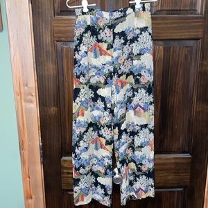 Reversible print flowy pants